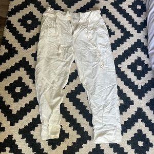 Madewell high waisted linen pants with tie